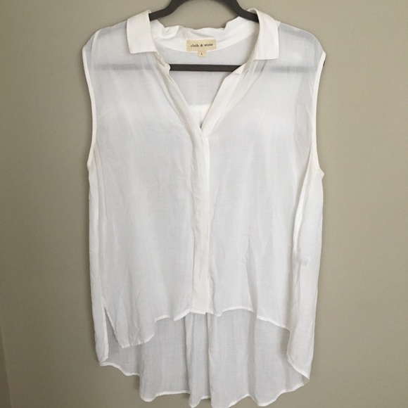 Anthropologie Cloth & Stone Sleeveless Button Down - Picture 2 of 4